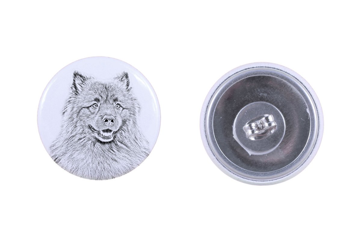 Szpic wilczy, Keeshond - wyjątkowe kolczyki z psem, twój pupil na breloku, marka własna Art-Dog