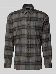 Koszula casualowa o kroju regular fit z flaneli z wyhaftowanym logo - Kurtki męskie - miniaturka - grafika 1