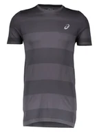 Koszulki sportowe męskie - asics Koszulka sportowa w kolorze szarym - miniaturka - grafika 1