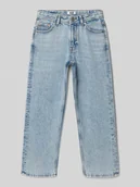 Spodnie i spodenki dla chłopców - Jeansy o kroju straight fit z 5 kieszeniami model ‘Chris’ - miniaturka - grafika 1