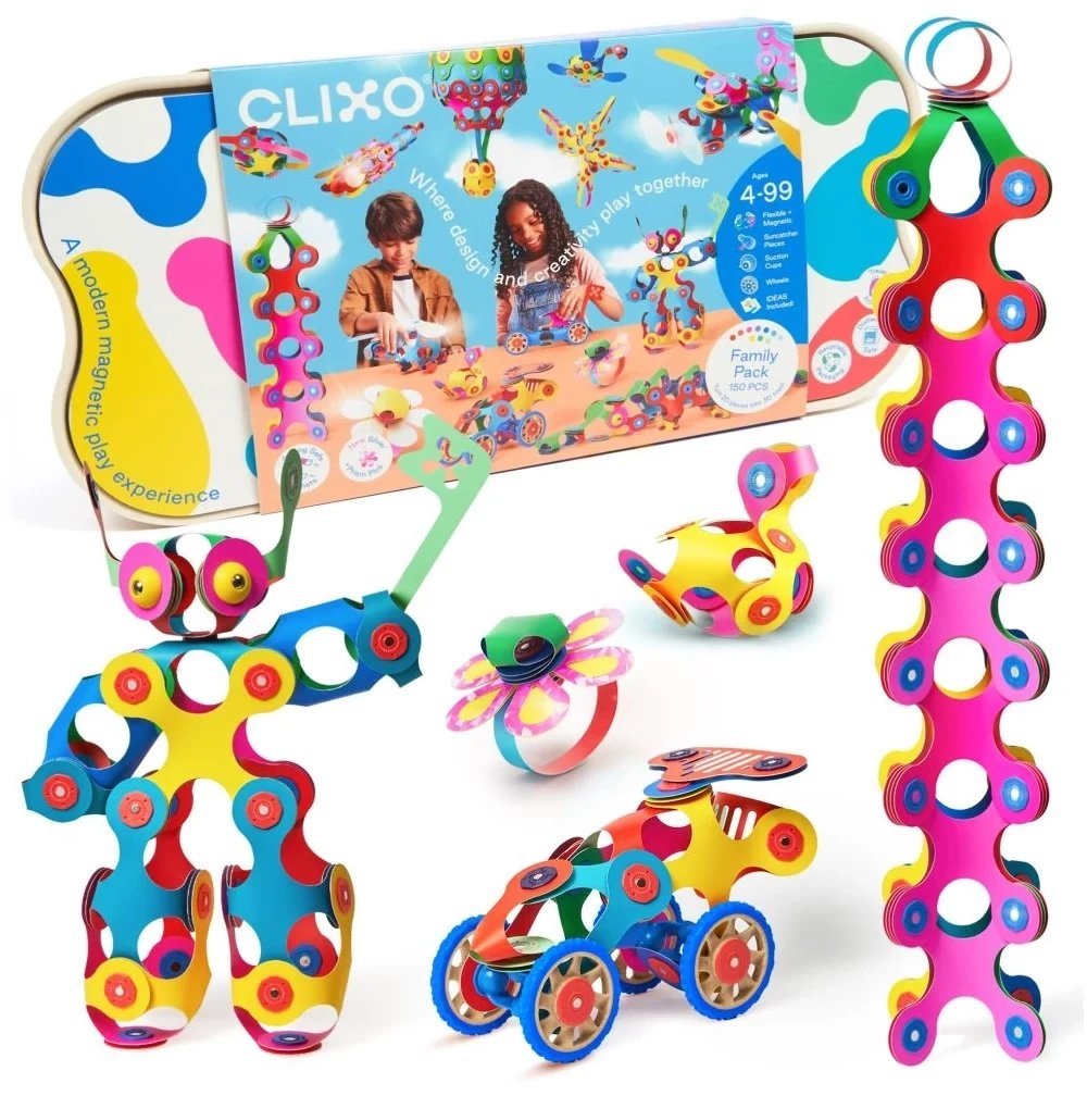 Klocki magnetyczne Clixo - Family pack - 150 el.