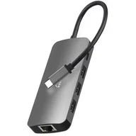 Czytniki kart pamięci - Media-Tech Adapter 8w1 MT5044 Hub Pro USB-C to 3x USB 3.0 + HDMI + USB-C PD + RJ45 + czytnik microSD SD MT5044 - miniaturka - grafika 1