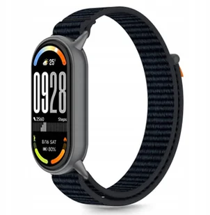 Pasek Tech-Protect Nylon Stripe do Xiaomi Smart Band 8 / 9 / 10 / NFC Black/orange - Akcesoria do smartwatchy - miniaturka - grafika 1