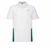 Koszulki sportowe męskie - HEAD Club Tech Polo Shirt M White Green 2020 - miniaturka - grafika 1