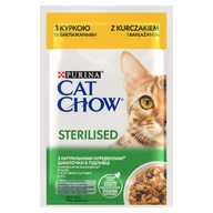 Mokra karma dla kotów - CAT CHOW Sterilised Karma dla kotów z kurczakiem i bakłażanem w sosie 26x85g - miniaturka - grafika 1