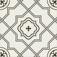 Płytki ceramiczne - Gres szkliwiony LOVELY PATCHWORK MAESTRO white-black mat 29,8x29,8 gat. II - miniaturka - grafika 1