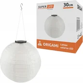 Lampy ogrodowe - Lampa Solarna Ogrodowa Led Wisząca Lampion Latarenka Latarnia Origami 30cm - miniaturka - grafika 1