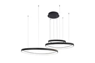 Lampy sufitowe - Lampa wisząca Amanda AZ5027 LED 150W ringi czarna - miniaturka - grafika 1