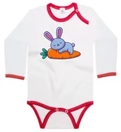 Body dla niemowląt - Body dziecięce Królik Zając Tulący Wielką Marchew Dzień Marchewki 98/104 - miniaturka - grafika 1