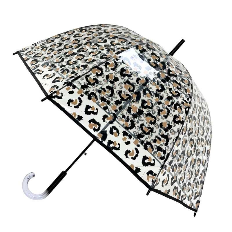Długi parasol LEOPARD, przezroczysty, Smati