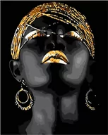 Malowanie po numerach - Artnapi 40x50cm Obraz Do Malowania Po Numerach Na Drewnianej Ramie - Dziewczyna w złocie - miniaturka - grafika 1