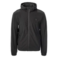 Kurtki męskie - Męska Kurtka przejściowa GUESS ARCHY ZIP HOODED JACKET Z3BL08WFPD0-JBLK – Czarny - miniaturka - grafika 1
