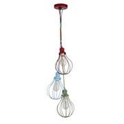 Lampy sufitowe - Novelty lampa wisząca 3xE27 czarna/multikolor 4683-3 - miniaturka - grafika 1