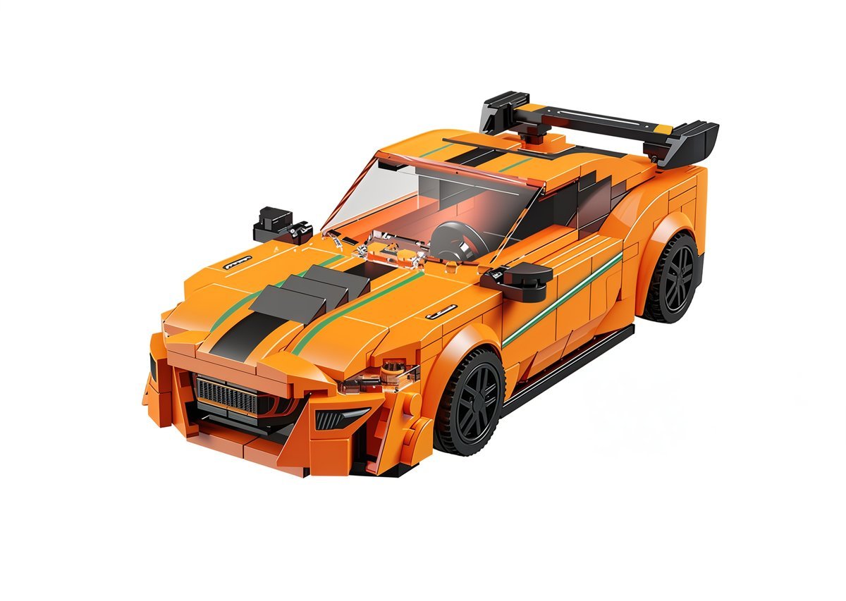 Klocki Sportowy Samochód Wyścigowy Zestaw Klocków Kolekcja Auto 3