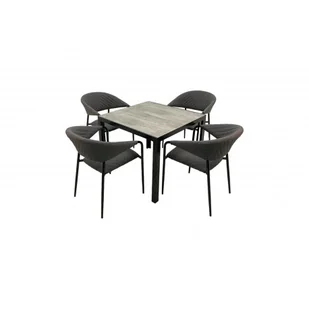 Bergamo 90x90 Melia Likatex - komplet wypoczynkowy aluminiowy 4+1 - Meble ogrodowe - miniaturka - grafika 1