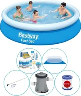 Baseny ogrodowe - Bestway Fast Set 366x76 cm okrągły - 6-częściowy - Basen plus akcesoria - miniaturka - grafika 1