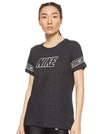 Koszulki i topy damskie - Nike Damska koszulka treningowa Dri-fit Czarny/wrzosowy S - miniaturka - grafika 1
