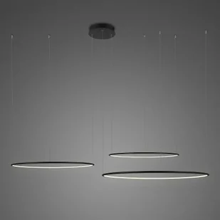 Altavola Design Ledowe Okręgi lampa wisząca 91W czarna LA075/CO3_100_in_4k_black_dimm - Lampy sufitowe - miniaturka - grafika 1