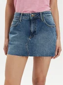 Spódnice - Lee Spódnica jeansowa 112349008 Niebieski Regular Fit - miniaturka - grafika 1