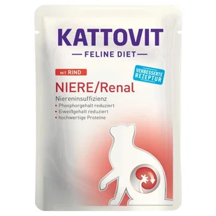 Kattovit Niere/Renal wołowina 24x85g saszetka - Mokra karma dla kotów - miniaturka - grafika 1