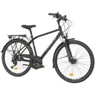 Rowery - Rower trekkingowy INDIANA X-Road 5.0 M19 28 cali męski Czarno-srebrny - miniaturka - grafika 1