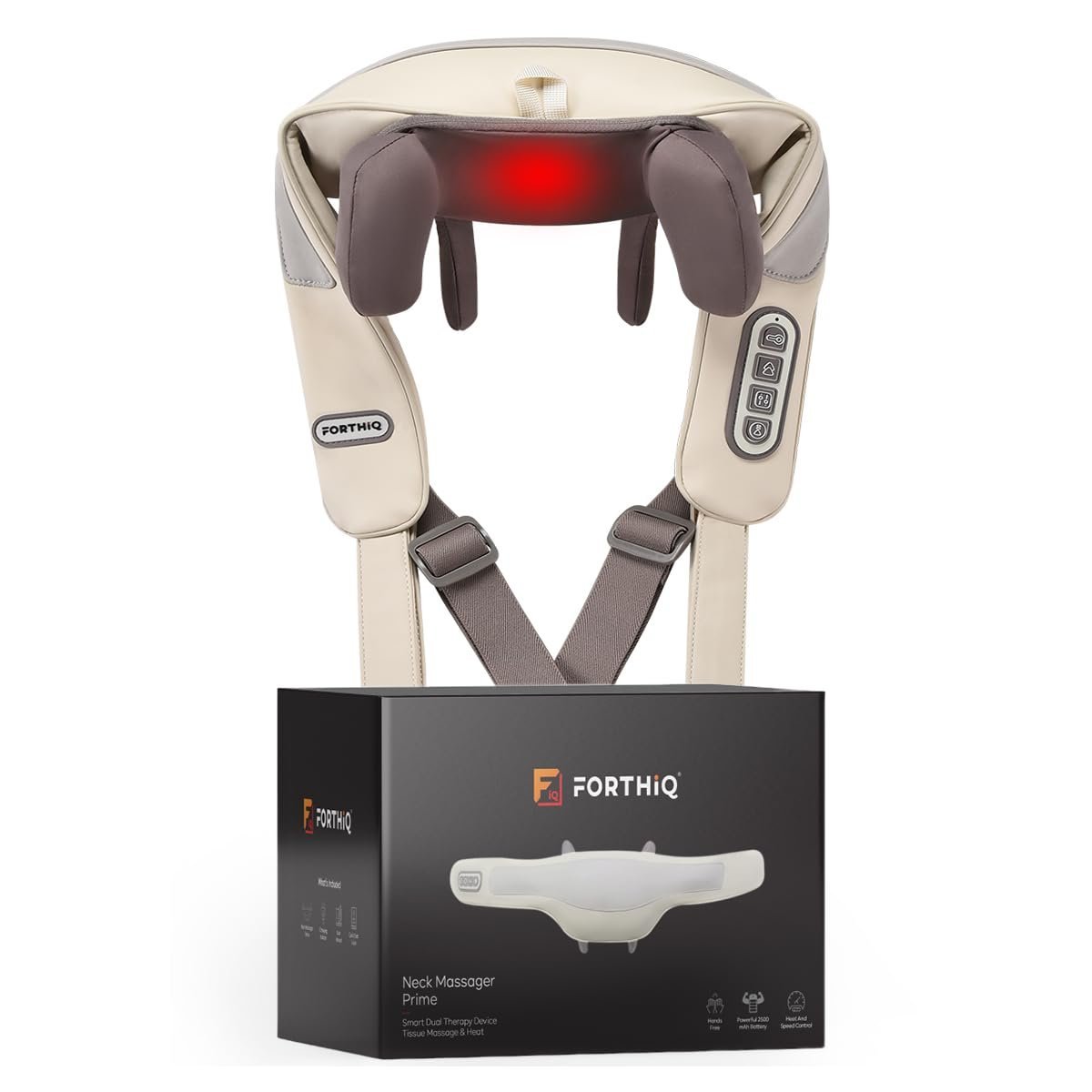 Masażer Szyi I Pleców FORTHiQ Shiatsu Z Podgrzewaniem FQ-ST 350A Regulacja