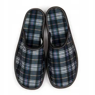 Kapcie męskie - NOWO, Kapcie męskie w kratę, pantofle dla panów, rozmiar 44 - miniaturka - grafika 1