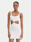 Sukienki - Banana Moon Sukienka letnia Friday Scrunchy JAA10 Biały Slim Fit - miniaturka - grafika 1