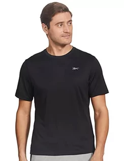 Koszulki męskie - Reebok Koszulka męska Re Basic Ss, Czarny, S - grafika 1