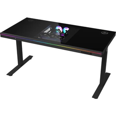 Opinie o Biurko gamingowe  Desk Elite 90 Series Glass Czarny