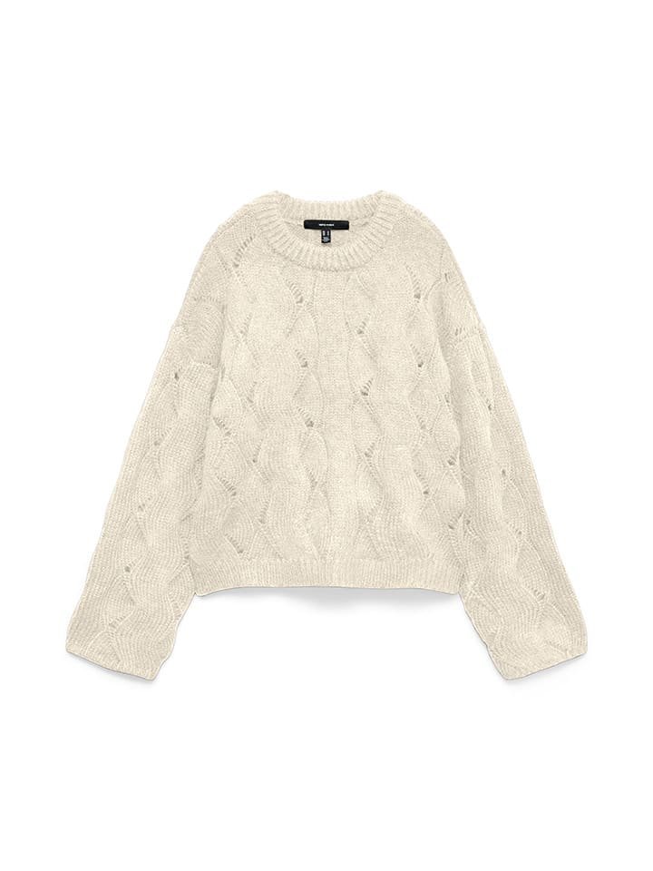 Vero Moda Sweter w kolorze kremowym