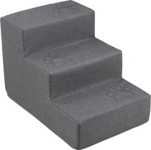 Welsti Schody dla psa Welsti 30cm 3 stopnie ciemne szare w łapki - Pozostałe akcesoria dla psów - miniaturka - grafika 1