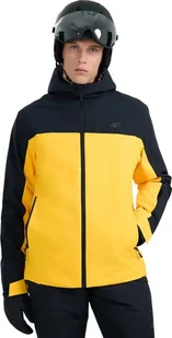 Kurtka narciarska męska 4F M0787 żółto-czarna 4FWAW25TTJAM0787 70S 2XL - Kurtki narciarskie - miniaturka - grafika 1