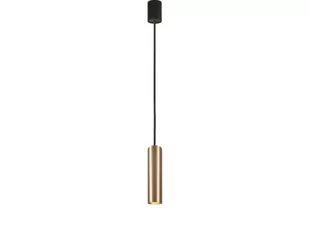Nowodvorski LAMPA wisząca EYE M 8914 metalowa OPRAWA minimalistyczny ZWIS tuba mosiądz czarna 8914 - Lampy sufitowe - miniaturka - grafika 1