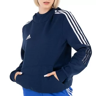 Bluzy dla dziewczynek - Bluza adidas Tiro 21 Sweat Hoodie GK9680 - granatowa - grafika 1