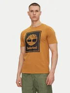 Koszulki męskie - Timberland T-Shirt TB0A5WQQ Beżowy Regular Fit - miniaturka - grafika 1
