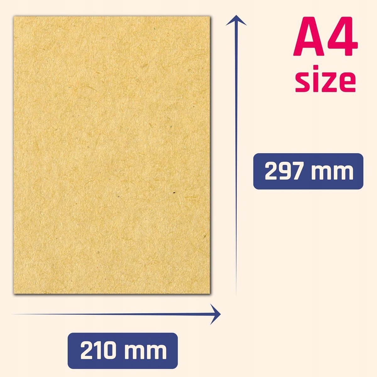 PAPIER 100 ARKUSZY A4 KRAFTOWY BRĄZOWY PAKOWY MATOWY UNIWERSALNY