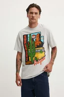 Koszulki męskie - Superdry t-shirt męski kolor szary z nadrukiem M1012158A-5WB - miniaturka - grafika 1