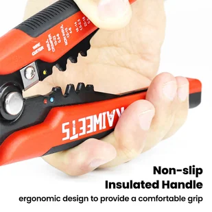 KAIWEETS KWS-103 Multifunctional Automatic Wire Stripper, Wire Cutting, Terminals Crimping Tool with TPR Handle - Kombinerki i obcęgi - miniaturka - grafika 8