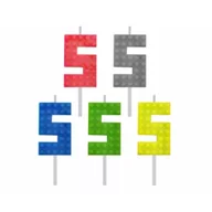 Urodziny dla dorosłych - Godan Świeczka urodzinowa Klocki, cyfra 5 5,5 cm - miniaturka - grafika 1