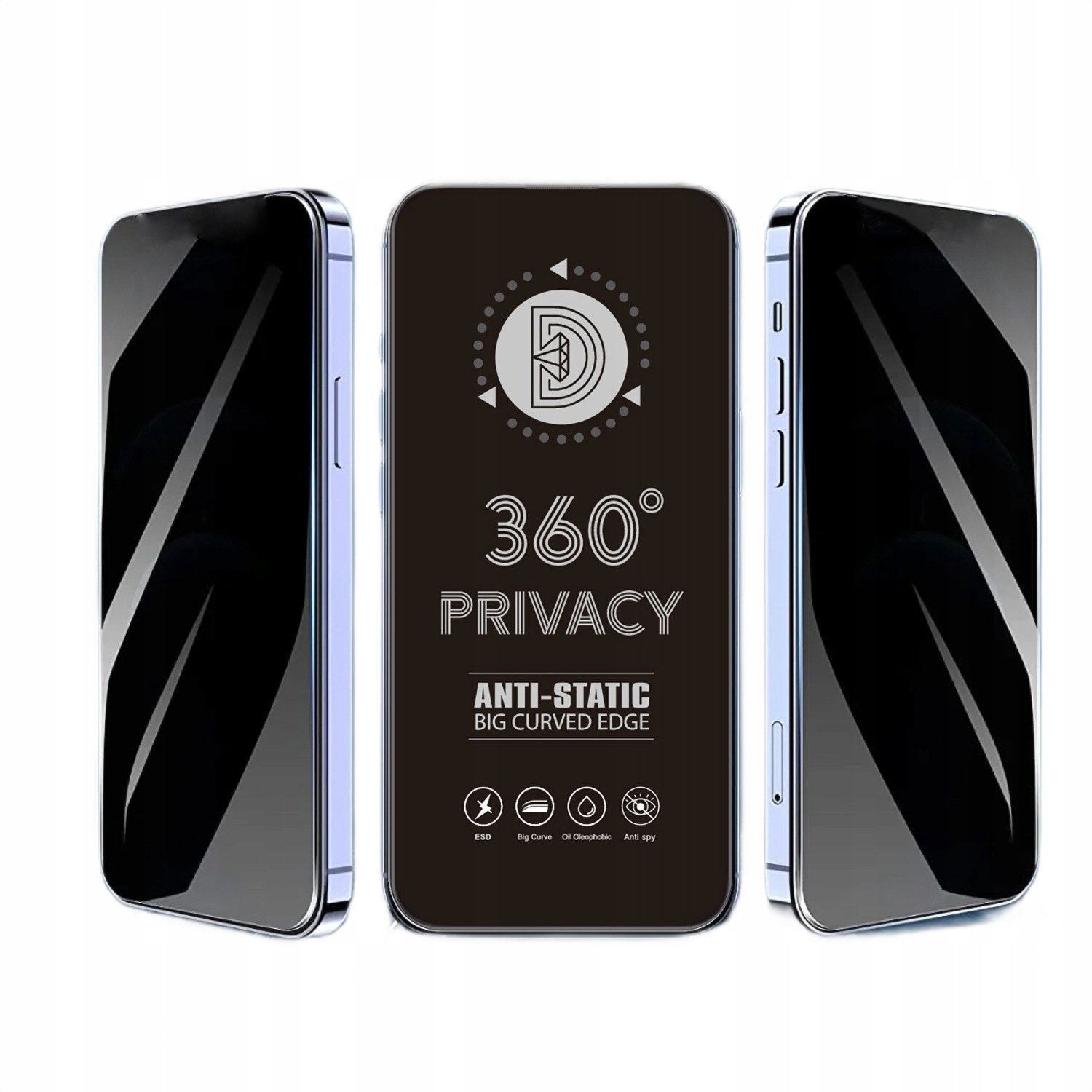 Szkło hartowane Privacy 360 do Samsung Galaxy S24 Ultra kompatybilne z fingerprint