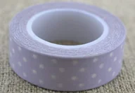 Scrapbooking - [60608] Taśma washi tape lawendowa w kropki 10m - miniaturka - grafika 1
