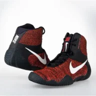 Kimona, stroje i obuwie - Nike Buty Bokserskie Zapaśnicze TAWA CI2952-016 Red/Black - miniaturka - grafika 1