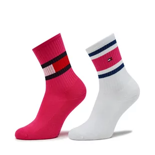 Zestaw 2 par wysokich skarpet dziecięcych Tommy Hilfiger 394020001 Magenta 027 - Skarpetki dla dzieci - miniaturka - grafika 1