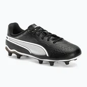 Piłka nożna - Buty piłkarskie dziecięce PUMA King Match FG/AG puma black/puma white - miniaturka - grafika 1