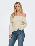 Swetry damskie - ONLY Sweter w kolorze kremowym - miniaturka - grafika 1