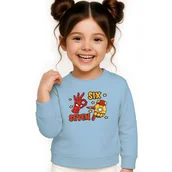 Bluzy dla dziewczynek - BLUZA DZIECIĘCA 67 SIX SEVEN VIRAL 122-128 DLA CHŁOPCA DZIEWCZYNKI - miniaturka - grafika 1