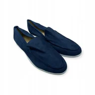 Mokasyny męskie - Mokasyny męskie zamszowe Old Money 44 - miniaturka - grafika 1