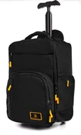 Torby męskie - Solidna Poręczna Torba Podróżna Na kółkach Do Samolotu WIZZAIR RGL PL19 CZARNA 40 x 30 x 20 [cm] - miniaturka - grafika 1