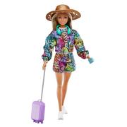 Lalki dla dziewczynek - Barbie Wakacyjna zabawa Lalka + akcesoria - Mattel - miniaturka - grafika 1